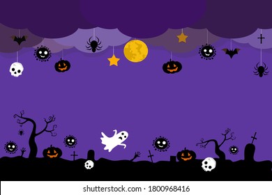 Halloween background with bats  Vector illustration