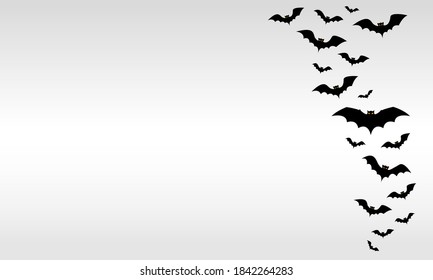 Halloween background with bats vector Illustration