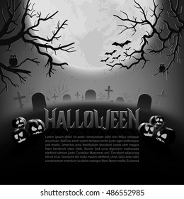 Halloween background black and white