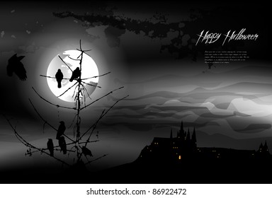 halloween background  - black and white