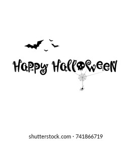 Halloween background black and white with bat