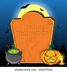 Halloween background. Bright colorful composition. Eps 10 vector illustration.