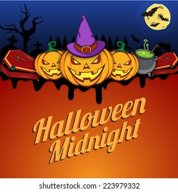 Halloween background. Bright colorful composition. Eps 10 vector illustration.