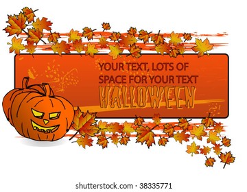 Halloween background card vector