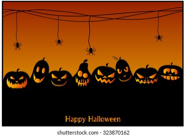 Halloween Background or card. Vector illustration.
