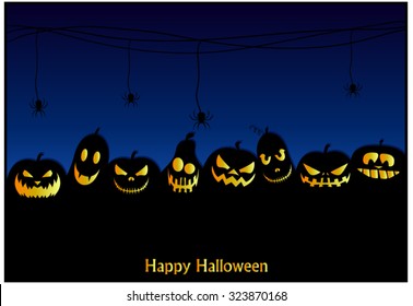 Halloween Background or card. Vector illustration.