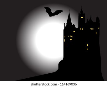 Halloween background castle