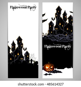 Halloween background with castle