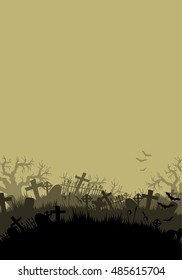 Halloween background with cementer