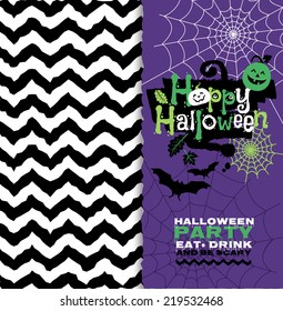 Halloween background of cheerful pumpkins.