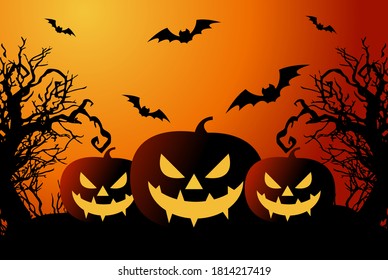 Halloween Background Concept Design Vector Illustration
