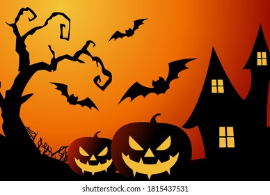 Halloween Background Concept Design Vector Illustration