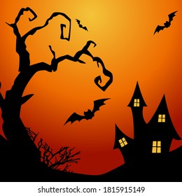 Halloween Background Concept Design Vector Illustration