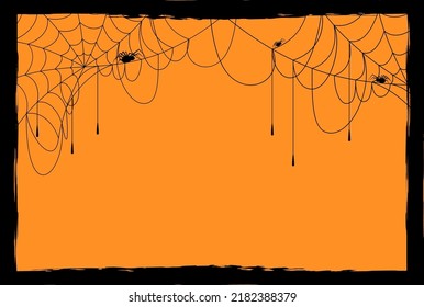 Halloween background concept. Spider and cobweb background