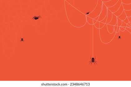Concepto de fondo de Halloween. Fondo de araña y telaraña