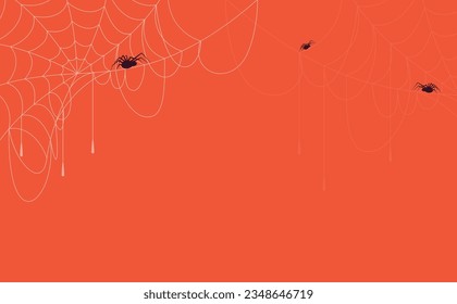 Halloween background concept. Spider and cobweb background