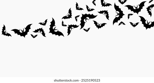 halloween background with copy space area, design with bat pattern. template for banner, greeting card, flyer, social media, web