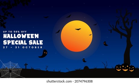 Portada de fondo de Halloween. vector premium