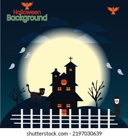 Halloween background for decoration, poster, party, illustration, holiday, horror, cartoon design