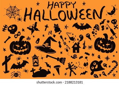 Halloween background design ,cartoon vector illustration 