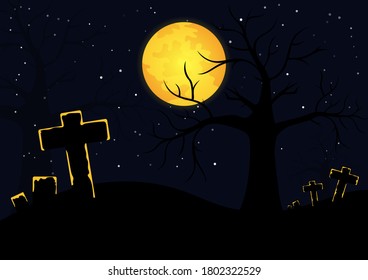Fondo de Halloween. Diseño para postal y banner,Vector e ilustración