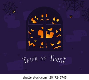 Halloween background design. Scary event in October 31. Trick or treat event illustration.