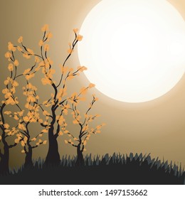 halloween background design of vector.