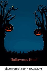 Halloween background for design. Vector illustration.