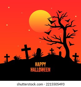 Halloween background design.suitable for social media banner