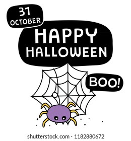 Halloween background. Doodle style