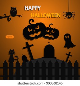 Halloween background eps 10 orange