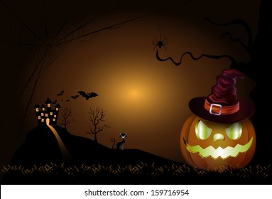 The Halloween Background. EPS vector