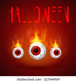 Halloween background eyes. Vector