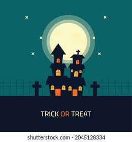 Fondo de Halloween en diseño plano