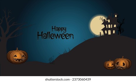 Halloween background in flat design
