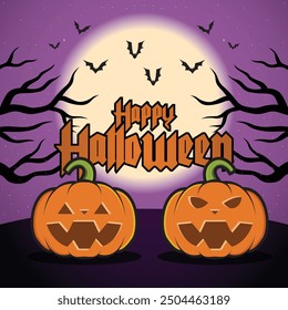 Fondo de Halloween en diseño plano