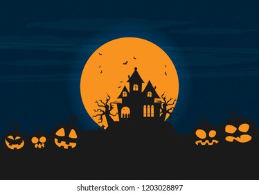Halloween background flat design vector