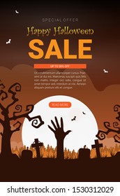 Halloween background flat design vector