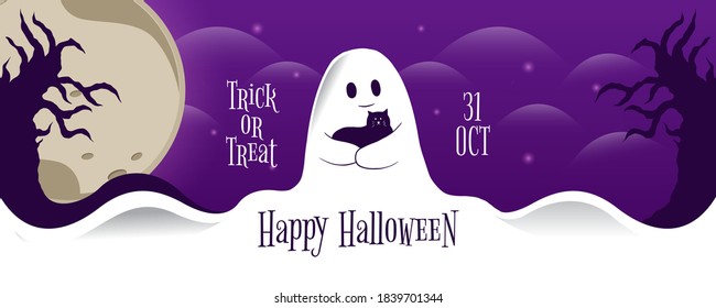 Halloween background flat design vector