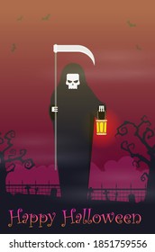 Halloween background flat design vector