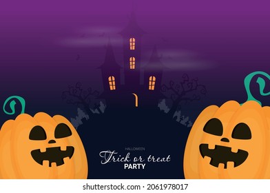 Halloween background flat design vector