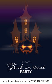 Halloween background flat design vector