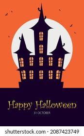 Halloween background flat design vector