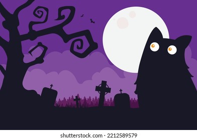 Halloween background flat design vector