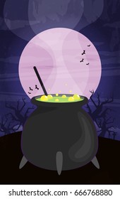 Halloween background flat design vector