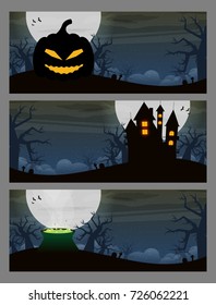 Halloween background flat design vector