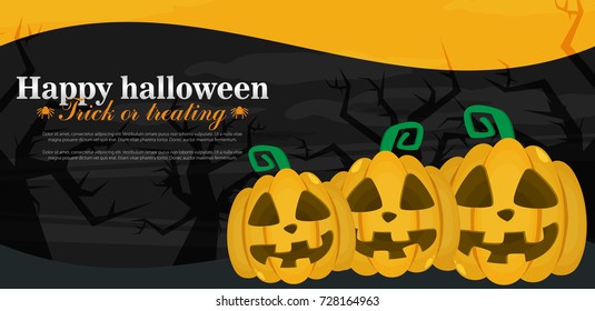 Halloween background flat design vector
