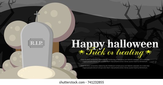 Halloween background flat design vector