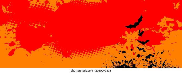 Halloween background with flying bats