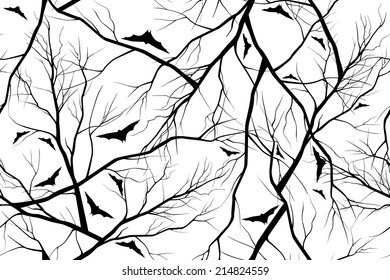 halloween background of forest image vector eps10